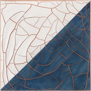 Adriana Varejão, Blue and White Talavera Tile, 2020. Oil and plaster on canvas, 70 ⅞ × 70 ⅞ inches (180 × 180 cm) © Adriana Varejão. Photo: Vicente de Mello