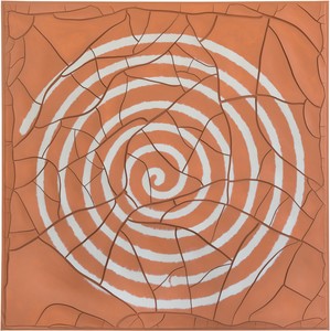 Adriana Varejão, Espiral (Spiral), 2020. Oil and plaster on canvas, 70 ⅞ × 70 ⅞ inches (180 × 180 cm) © Adriana Varejão. Photo: Vicente de Mello