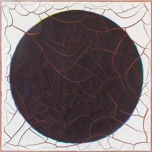 Adriana Varejão, Brown Sphere, 2020. Oil and plaster on canvas, 70 ⅞ × 70 ⅞ inches (180 × 180 cm) © Adriana Varejão. Photo: Vicente de Mello