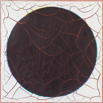 Adriana Varejão, Brown Sphere, 2020 Oil and plaster on canvas, 70 ⅞ × 70 ⅞ inches (180 × 180 cm)© Adriana Varejão. Photo: Vicente de Mello