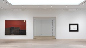 Installation view. Artwork, left to right: © Theaster Gates, © Neil Jenney. Photo: Rob McKeever