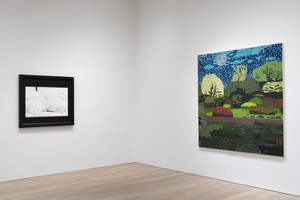 Installation view. Artwork, left to right: © Neil Jenney, © Jonas Wood. Photo: Rob McKeever