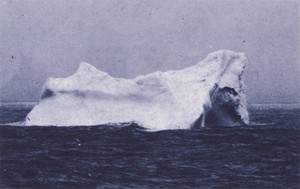 Adam McEwen, Titanic Iceberg #3 (Blue), 2018. Inkjet print on cellulose sponge, 24 × 38 inches (61 × 96.5 cm) © Adam McEwen