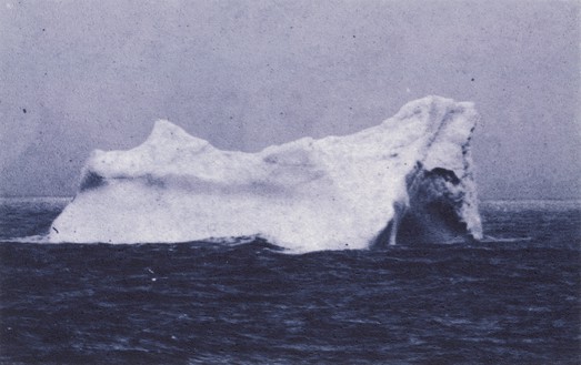 Adam McEwen, Titanic Iceberg #3 (Blue), 2018 Inkjet print on cellulose sponge, 24 × 38 inches (61 × 96.5 cm)© Adam McEwen