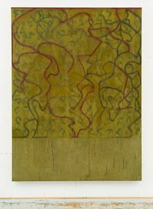 Brice Marden, Rowdy, 2013–21. Oil, graphite, and chalk on linen, 96 × 72 inches (243.8 × 182.9 cm) © 2021 Brice Marden/Artists Rights Society (ARS), New York. Photo: Bill Jacobson Studio