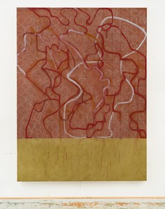 Brice Marden, Chalk, 2013–21. Oil, graphite, and chalk on linen, 96 × 72 inches (243.8 × 182.9 cm) © 2021 Brice Marden/Artists Rights Society (ARS), New York. Photo: Bill Jacobson Studio