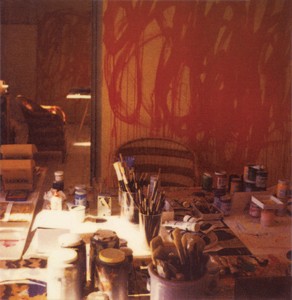Cy Twombly, Studio with Bacchus Painting, Gaeta, 2005. Color dry-print, edition of4 © Fondazione Nicola Del Roscio