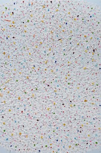 Damien Hirst, Heaven, 2020. Oil and gold leaf on canvas, 108 × 72 inches (274.3 × 182.9 cm) © Damien Hirst and Science Ltd. All rights reserved, DACS 2021. Photo: Prudence Cuming Associates