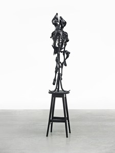 Damien Hirst, The Dance, 2005. Patinated silver, 76 ⅜ × 16 ⅛ × 16 ⅛ inches (194 × 41 × 41 cm), edition of 1 + 1 AP © Damien Hirst and Science Ltd. All rights reserved, DACS 2021. Photo: Prudence Cuming Associates