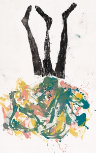 Georg Baselitz, Kiki, 2020. Oil on canvas, 82 ¾ × 52 inches (210 × 132 cm) © Georg Baselitz 2020. Photo: Jochen Littkemann