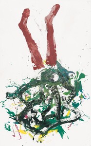 Georg Baselitz, Braun, 2020. Oil on canvas, 82 ¾ × 52 inches (210 × 130 cm) © Georg Baselitz 2020. Photo: Jochen Littkemann
