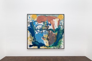 Installation view with Helen Frankenthaler, Untitled (1958). Artwork © 2021 Helen Frankenthaler Foundation, Inc./Artists Rights Society (ARS), New York. Photo: Lucy Dawkins