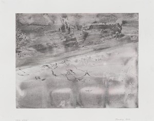 Mark Tansey, Chris Cross, 2021. Graphite and graphite mixed with water on paper, 11 × 14 inches (27.9 × 35.6 cm) © Mark Tansey. Photo: Rob McKeever