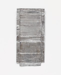 Rachel Whiteread, Untitled (Silver Relief), 2020–21. Lacquered silver, 19 ¾ × 9 ⅝ inches (50.2 × 24.3 cm) © Rachel Whiteread. Photo: Prudence Cuming Associates