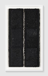 Rachel Whiteread, Untitled (Night Drawing), 2018. Gouache and ink on papier-mâché, in 2 parts, overall: 38 ¼ × 20 ⅛ inches (97 × 51 cm) © Rachel Whiteread. Photo: Prudence Cuming Associates