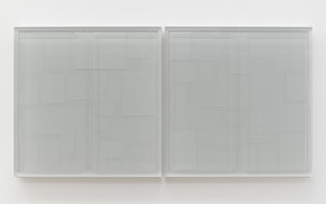 Rachel Whiteread, Untitled (Noticeboard), 2021. Resin and steel, in 2 parts, overall: 47 ⅞ × 94 ⅞ × 4 ⅛ inches (121.5 × 241 × 10.5 cm) © Rachel Whiteread. Photo: Prudence Cuming Associates