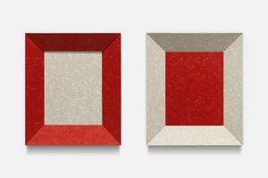 Richard Artschwager, Double Color Study, 1965. Formica on wood, in 2 parts, each: 16 ⅛ × 13 ¾ × 4 ⅛ inches (41 × 35 × 10.5 cm) © 2021 The Estate of Richard Artschwager/Artists Rights Society (ARS), New York. Photo: Roland Schmidt