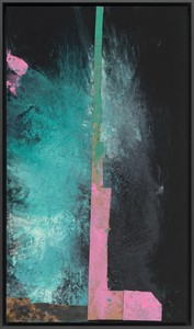 Sterling Ruby, WIDW. DROOPING FOG. EXILE FROM LIGHT., 2020. Acrylic, oil, and cardboard on canvas, 42 × 24 inches (106.7 × 61 cm) © Sterling Ruby. Photo: Robert Wedemeyer