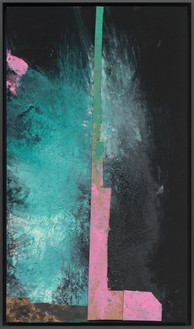 Sterling Ruby, WIDW. DROOPING FOG. EXILE FROM LIGHT., 2020 Acrylic, oil, and cardboard on canvas, 42 × 24 inches (106.7 × 61 cm)© Sterling Ruby. Photo: Robert Wedemeyer