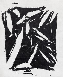 Simon Hantaï, Laissée, 1981–94. Acrylic on canvas, 76 ¾ × 62 ⅞ inches (195 × 159.5 cm) © Archives Simon Hantaï/ADAGP, Paris, 2022. Photo: Zarko Vijatovic