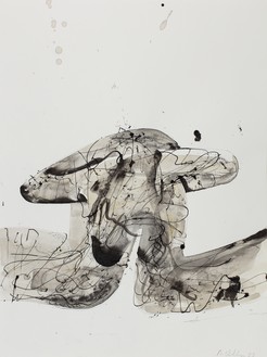 Albert Oehlen, Untitled, 2022 Watercolor, ink, and pencil on paper, 24 × 18 inches (61 × 45.7 cm)© Albert Oehlen. Photo: Stefan Rohner