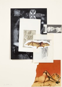 Albert Oehlen, Untitled, 2009. Collage on paper, 39 ⅜ × 27 ⅝ inches (100 × 70 cm) © Albert Oehlen
