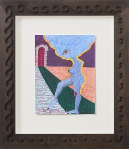 Alexandria Smith, In the sha(llows)dows, 2021. Mixed media on paper, in artist’s frame, 22 ½ × 19 ½ × 1 ¾ inches (57 × 49.4 × 4.5 cm) © Alexandria Smith. Photo: Prudence Cuming Associates Ltd