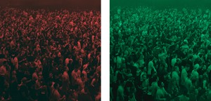 Andreas Gursky, Connect I &amp; II, 2018. C-print, in 2 parts, each (framed): 38 ⅝ × 38 ⅜ × 1 ⅝ inches (98 × 97.5 × 4 cm), edition of 10 © Andreas Gursky/Artists Rights Society (ARS), New York