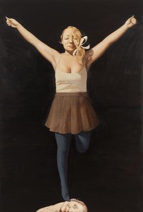 Anna Weyant, Sophie, 2022. Oil on canvas, 113 × 76 ¾ inches (287 × 194.9 cm) © Anna Weyant. Photo: Rob McKeever