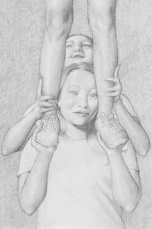 Anna Weyant, Drawing for Cheerleaders, 2021 Pencil on paper, 9 × 6 ⅛ inches (22.9 × 15.4 cm)© Anna Weyant. Photo: Rob McKeever
