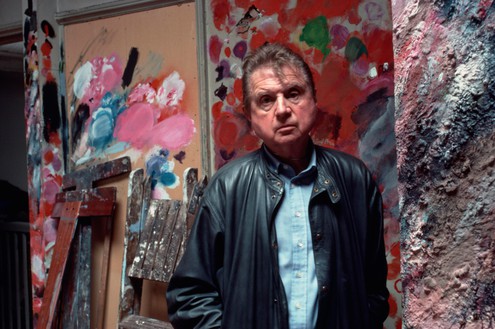Bruce Bernard, Francis Bacon in his studio (with three sections of wall), 1984 (printed c. 1993) Cibachrome print, 20 × 16 inches (50.8 × 40.6 cm), edition of 25© The Estate of Bruce Bernard (courtesy Virginia Verran)