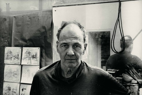 Bruce Bernard, Frank Auerbach in his studio, 21st March, 2000 (posthumously printed 2011) Silver bromide print, 20 × 16 inches (50.8 × 40.6 cm), edition of 25© The Estate of Bruce Bernard (courtesy Virginia Verran)