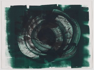 Cristina Iglesias, Hondalea Studies—Emerald Green, 2021. Photoengraving and intaglio inks on paper, 22 ½ × 30 inches (57 x 76 cm) © Cristina Iglesias. Photo: Prudence Cuming Associates Ltd