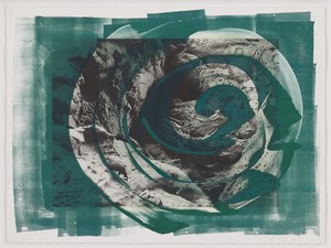 Cristina Iglesias, Hondalea Studies—Sapphire Blue, 2021. Photoengraving and intaglio inks on paper, 22 ½ × 30 inches (57 x 76 cm) © Cristina Iglesias. Photo: Prudence Cuming Associates Ltd