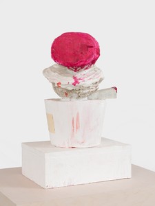 Cy Twombly, Scent of a Rose, 2000. Plaster, acrylic, wood, paper, staples, and ink, 22 ⅞ × 14 ⅞ × 11 ¼ inches (58 × 37.8 × 28.5 cm) © Cy Twombly Foundation. Photo: Jeff McLane