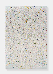 Damien Hirst, Samaritan, 2020. Oil and gold leaf on canvas, 108 × 72 inches (274.3 × 182.9 cm) © Damien Hirst and Science Ltd. All rights reserved, DACS 2022. Photo: Prudence Cuming Associates Ltd