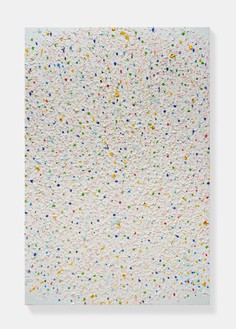 Damien Hirst, Samaritan, 2020 Oil and gold leaf on canvas, 108 × 72 inches (274.3 × 182.9 cm)© Damien Hirst and Science Ltd. All rights reserved, DACS 2022. Photo: Prudence Cuming Associates Ltd