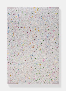 Damien Hirst, Goodness, 2020. Oil and gold leaf on canvas, 108 × 72 inches (274.3 × 182.9 cm) © Damien Hirst and Science Ltd. All rights reserved, DACS 2022. Photo: Prudence Cuming Associates Ltd