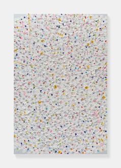 Damien Hirst, Father, 2020 Oil and gold leaf on canvas, 72 × 48 inches (182.9 × 121.9 cm)© Damien Hirst and Science Ltd. All rights reserved, DACS 2022. Photo: Prudence Cuming Associates Ltd