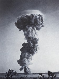 Damien Hirst, Atomic Bomb, 2019. Oil on canvas, 96 ⅛ × 72 ⅛ inches (244 × 183 cm) © Damien Hirst and Science Ltd. All rights reserved, DACS 2022. Photo: Prudence Cuming Associates Ltd