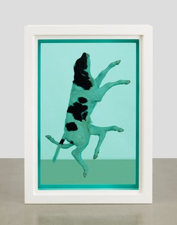 Damien Hirst, The Ascension, 2003 Glass, painted stainless steel, silicone, acrylic, monofilament, calf, and formaldehyde solution, 94 ¼ × 67 ⅜ × 24 ⅛ inches (239.2 × 171 × 61.1 cm)© Damien Hirst and Science Ltd. All rights reserved, DACS 2022. Photo: Prudence Cuming Associates Ltd