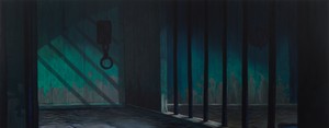 Dan Colen, Mother (Jail), 2018–21. Oil on canvas, 59 × 151 inches (149.9 × 383.5 cm) © Dan Colen. Photo: Rob McKeever