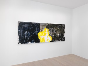 Installation view with David Reed, #725 (2018–22). © 2022 David Reed/Artists Rights Society (ARS), New York. Photo: Annik Wetter