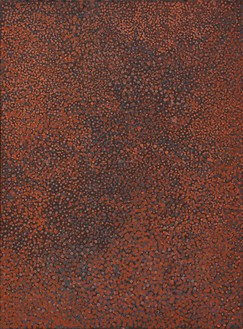 Emily Kame Kngwarreye, Untitled, 1990 Synthetic polymer paint on canvas, 47 ⅞ × 35 ½ inches (121.5 × 90 cm)© ADAGP, Paris, 2022