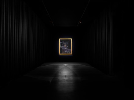 Installation view with Francis Bacon, ‘Landscape with Pope/Dictator’ (c. 1946) Artwork © The Estate of Francis Bacon. All rights reserved. DACS 2022. Photo: Prudence Cuming Associates Ltd