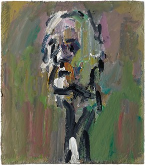 Frank Auerbach, Self Portrait III, 2021 Acrylic on board, 23 ¾ × 21 inches (60.3 × 53.3 cm)© Frank Auerbach, courtesy Geoffrey Parton. Photo: Prudence Cuming Associates Ltd