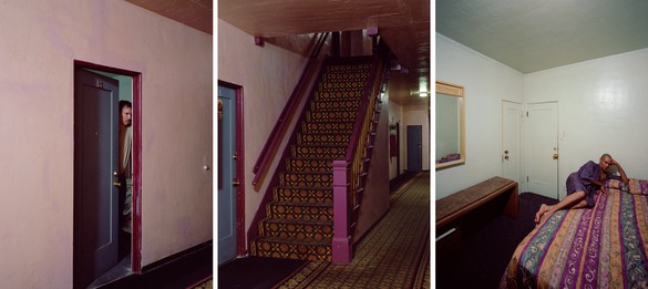 Jeff Wall, Staircase &amp; two rooms, 2014 3 lightjet prints, each: 95 ⅛ × 70 inches (241.5 × 177.8 cm), edition of 3 + 1 AP© Jeff Wall