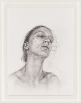 Jenny Saville, Neck Study II, 2021 Pencil on paper, 30 × 22 ½ inches (76 × 57 cm)© Jenny Saville