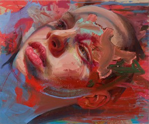 Jenny Saville, Drift, 2020–22. Oil and oil stick on canvas, 39 ⅜ × 47 ¼ inches (100 × 120 cm) © Jenny Saville