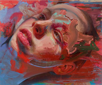 Jenny Saville, Drift, 2020–22 Oil and oil stick on canvas, 39 ⅜ × 47 ¼ inches (100 × 120 cm)© Jenny Saville